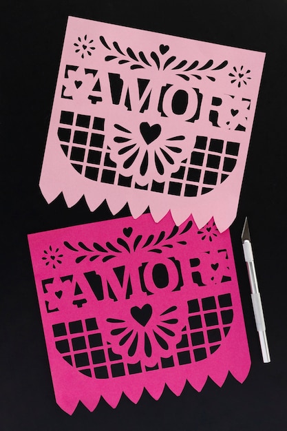 Free photo papel picado party decorations