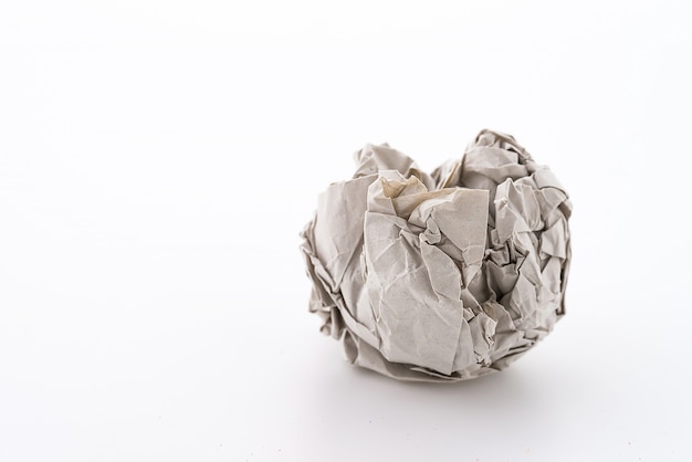 Paper ball with white background