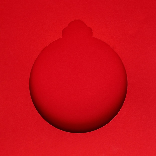 Paper christmas copy space shape of christmas ball