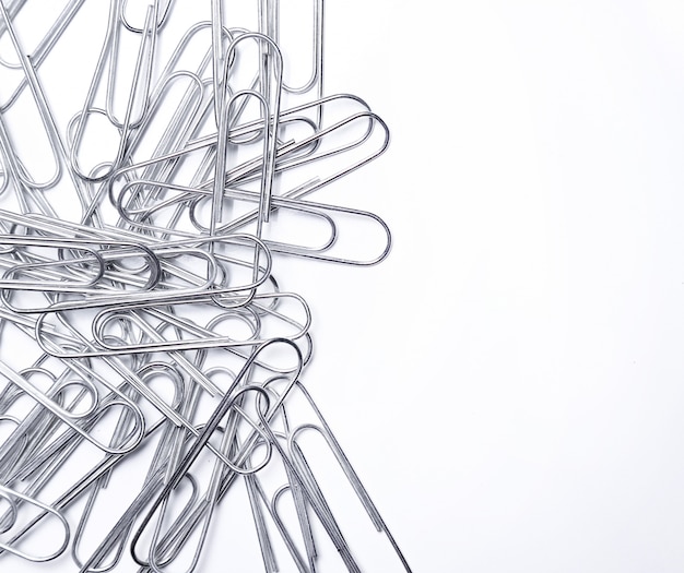 Paper clip on a white background