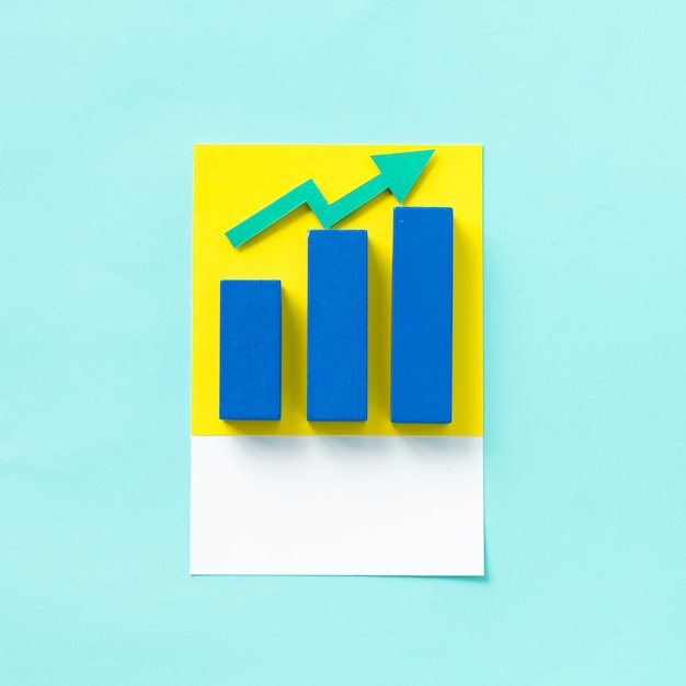 Paper craft art of a business chart