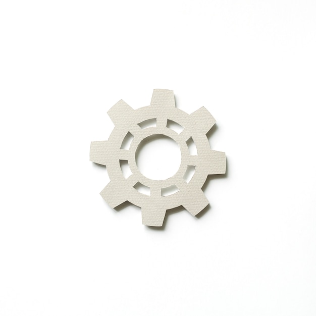 Free photo paper craft art of cog icon