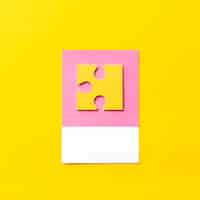 Free photo paper craft art of jigsaw puzzle piece