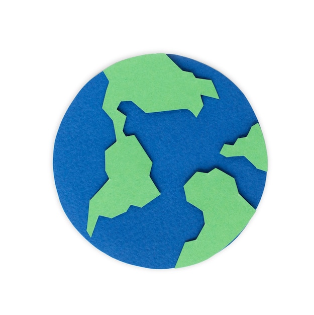 Free photo paper craft design of globe icon