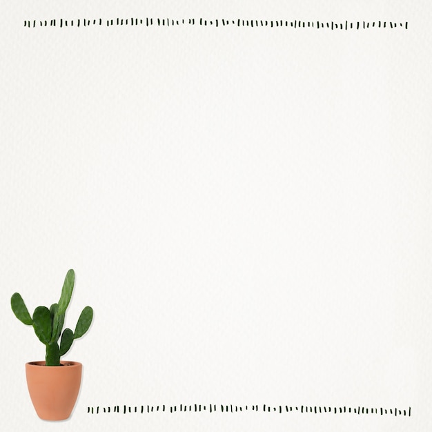 Free Photo paper note background with cactus plant