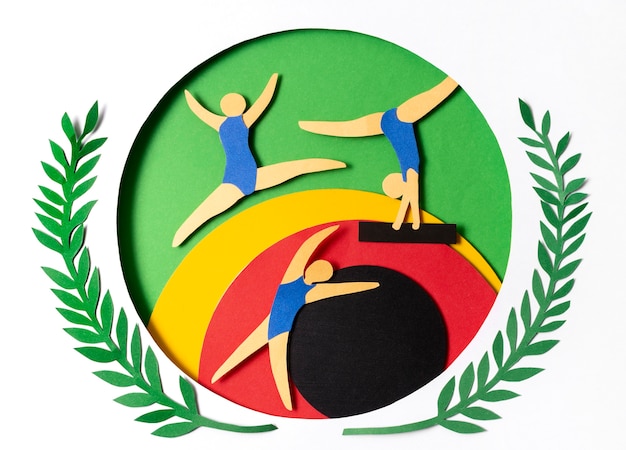 Free Photo paper style gymnastics competition