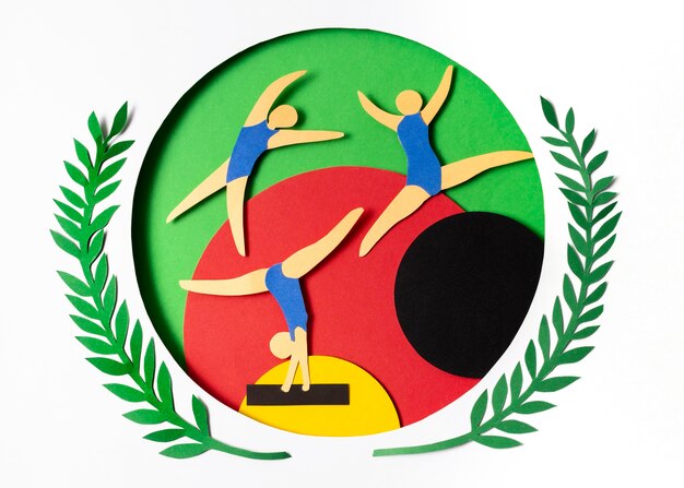 Paper style gymnastics competition