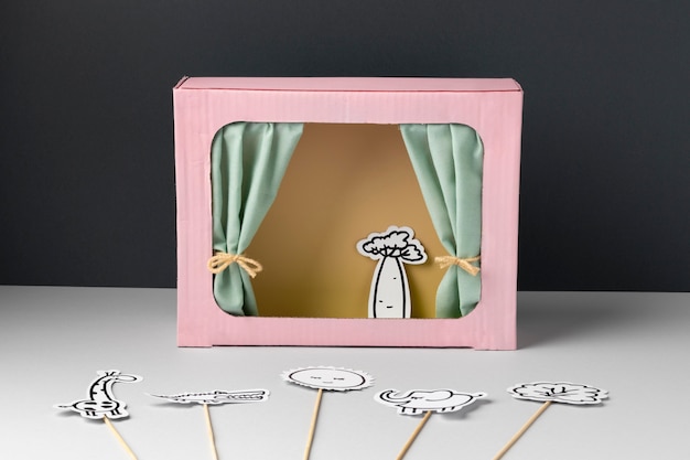 Free Photo paper style puppet show assortment