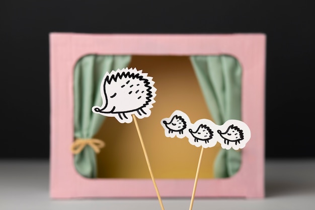 Free photo paper style puppet show assortment