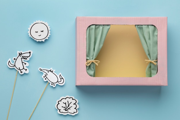 Paper style puppet show assortment