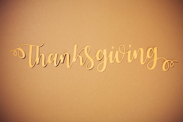 Paper Thanksgiving lettering 