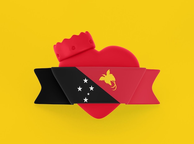 Papua New Guinea Heart Banner