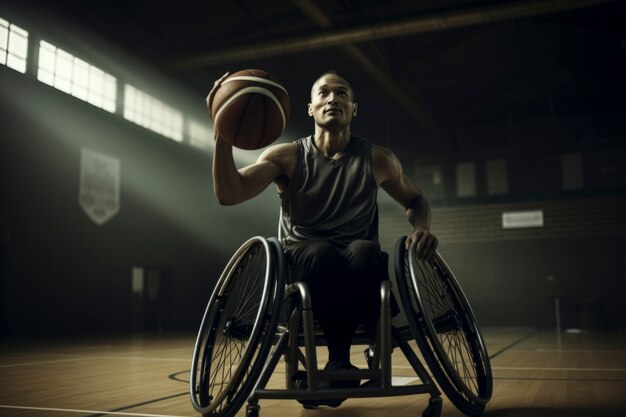 Paralympic athlete taking part of a competition