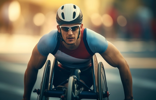 Paralympic athlete taking part of a competition