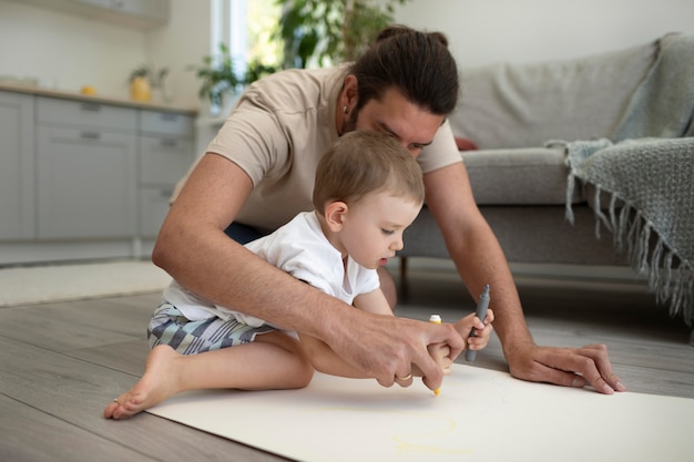 Free photo parent spending quality time with their child