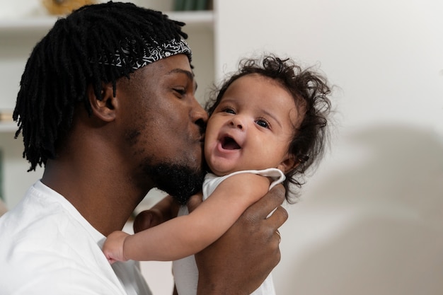 Parent spending time with baby