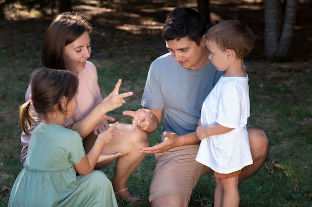 Parents spending quality time with their children