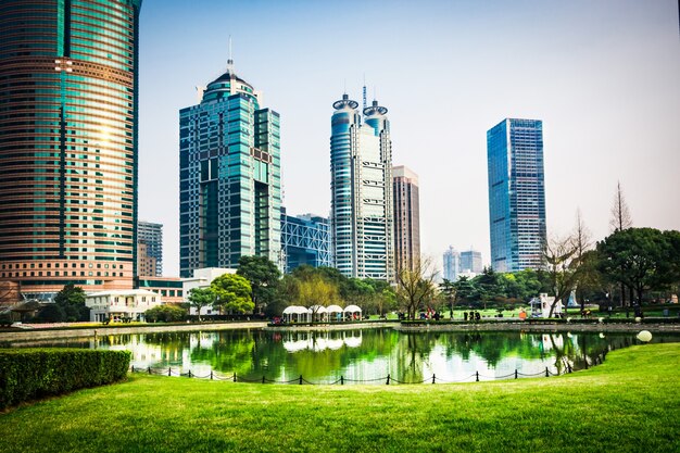 park in lujiazui financial centre, Shanghai, China