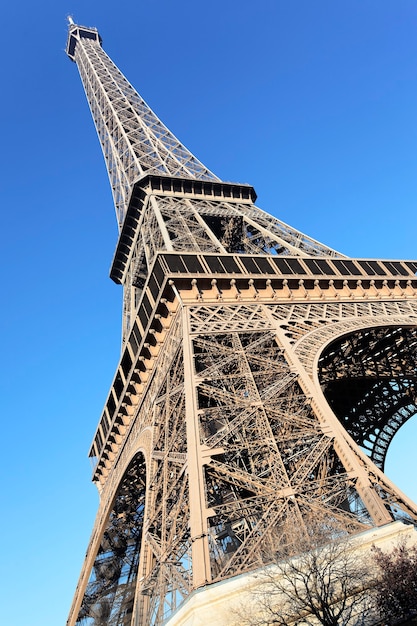 Part of famous Eiffel tower in Paris