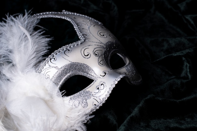 Partially side view of a carnival mask