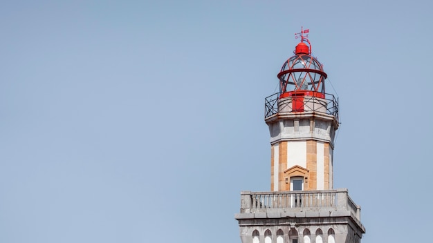 Pasaia lighthouse with copy space