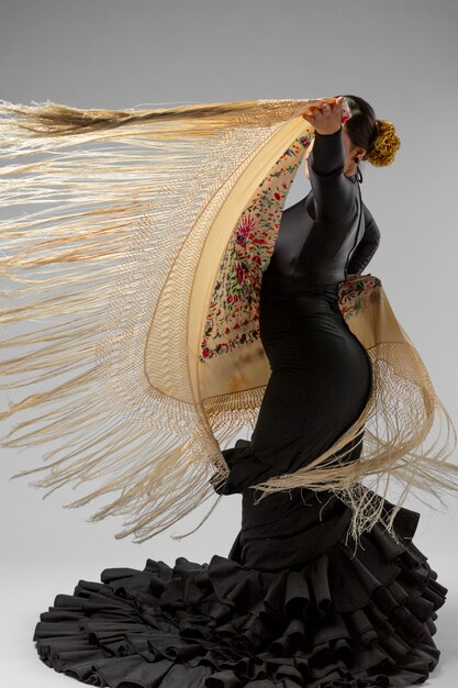 Passionate and elgant flamenco dancer