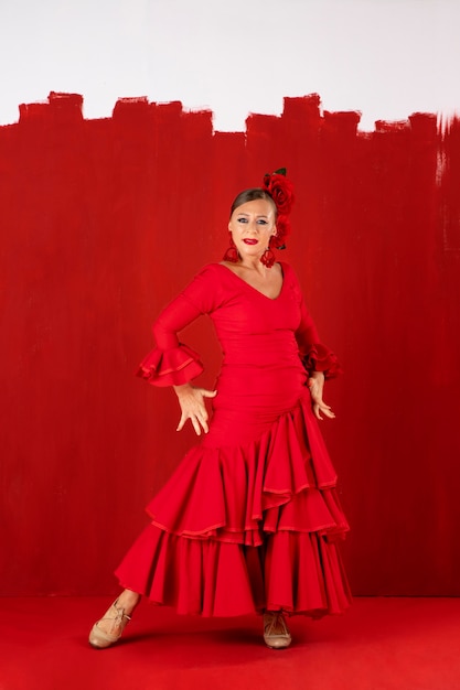 Passionate and elgant flamenco dancer