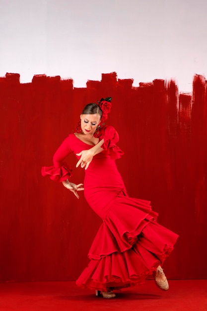 Passionate and elgant flamenco dancer