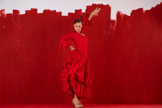 Passionate and elgant flamenco dancer