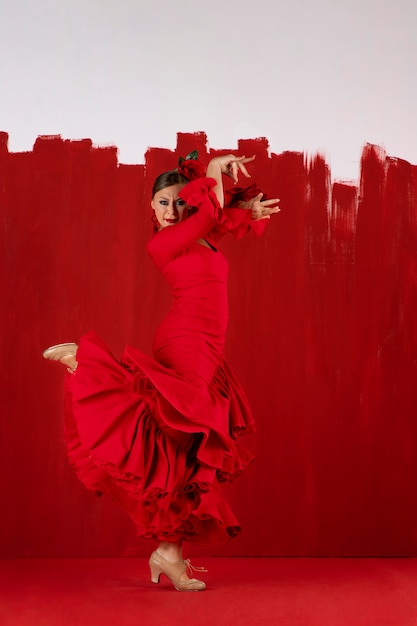 Free Photo passionate and elgant flamenco dancer