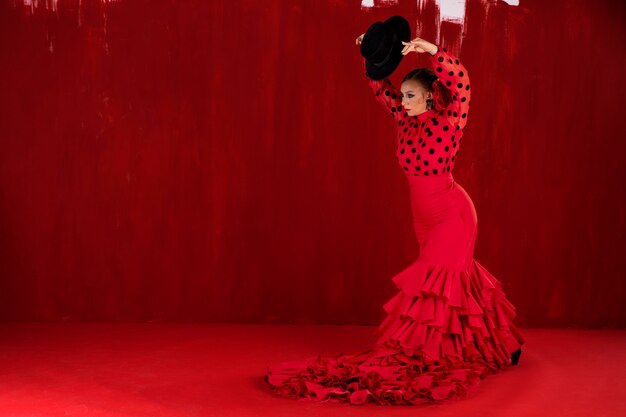 Passionate and elgant flamenco dancer