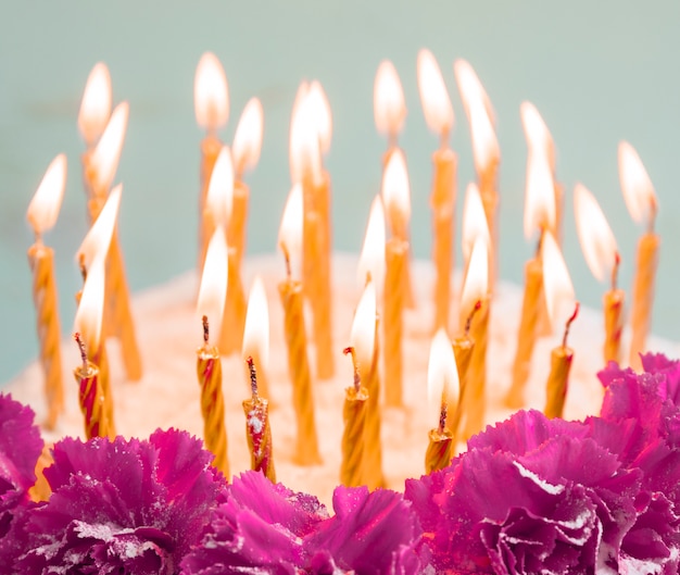 Pastel color birthday cake