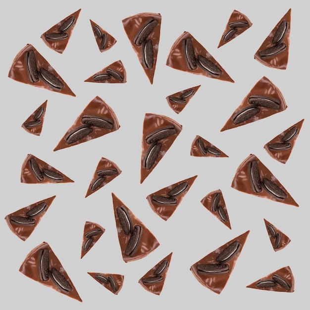 Free photo pattern of chocolate pies with cookies