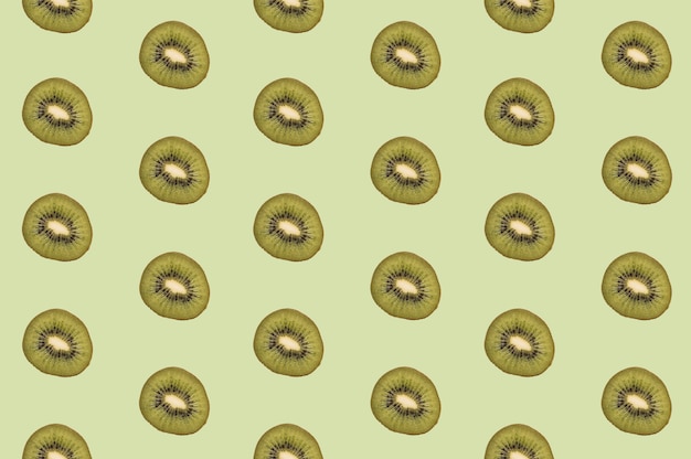 Free photo pattern of tasty kiwi fruit pieces