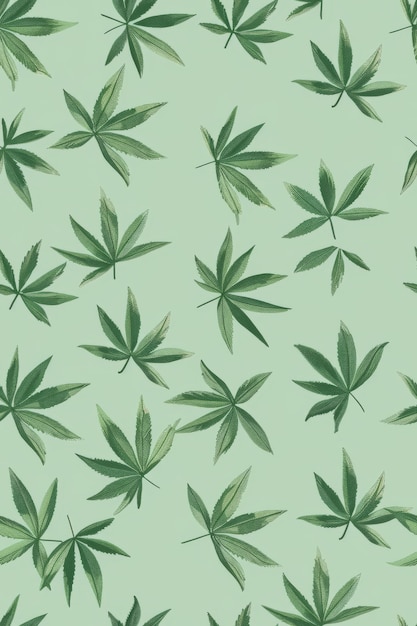 Free Photo pattern with weed leaves