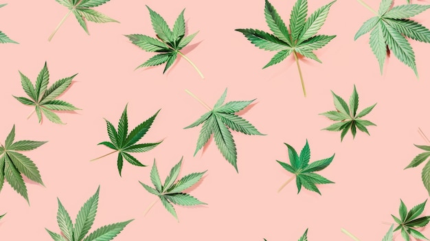 Free Photo pattern with weed leaves