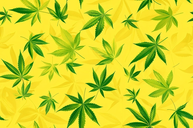 Free photo pattern with weed leaves