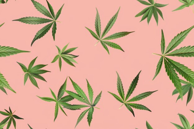 Pattern with weed leaves