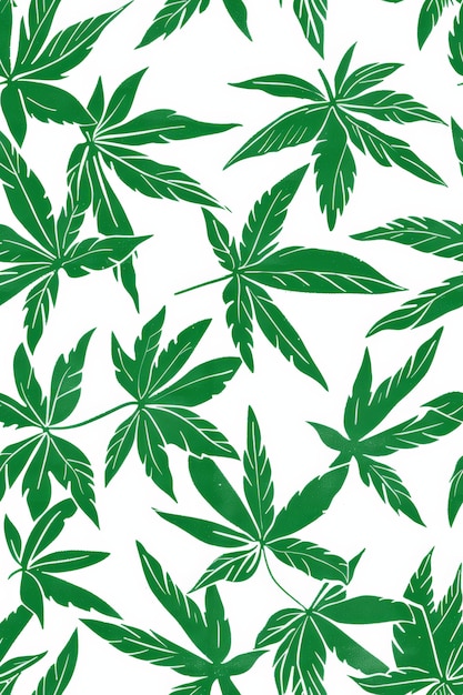 Free photo pattern with weed leaves