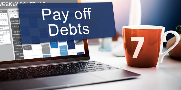 Pay Off Debts Loan Money Bankruptcy Bill Credit Concept