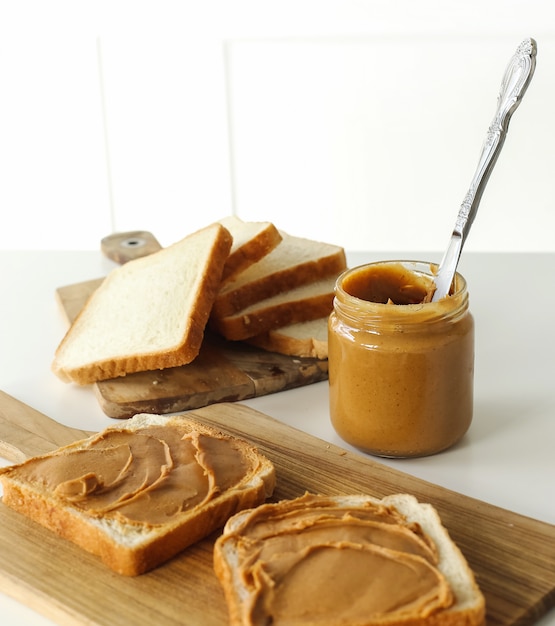 Free photo peanut butter sandwiches