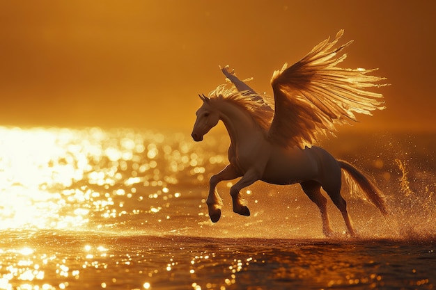 Free Photo pegasus in dreamy scene