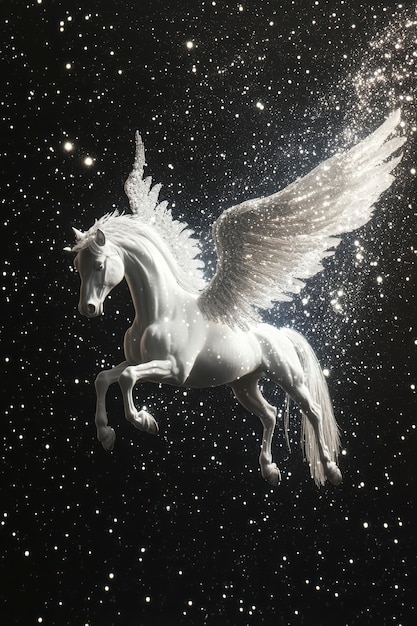 Free Photo pegasus with beautiful wings in nature