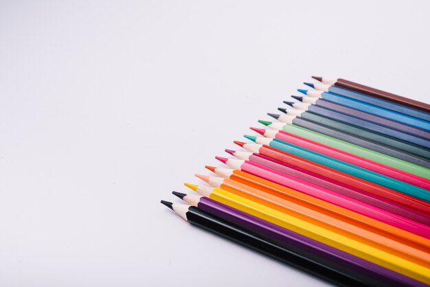 Pencils in different colores