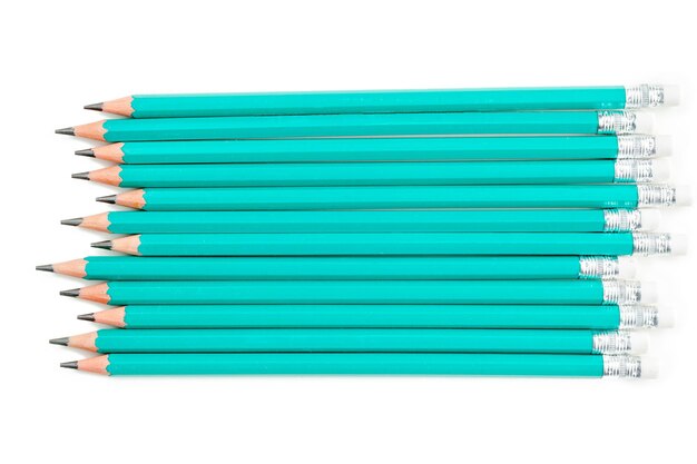 Pencils isolated on white background