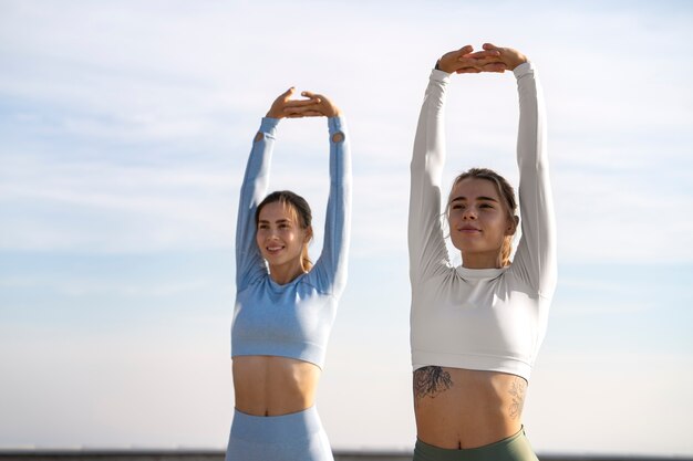 People doing outdoor training