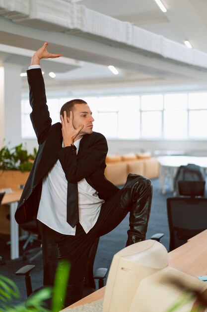 People doing voguing dance moves indoors