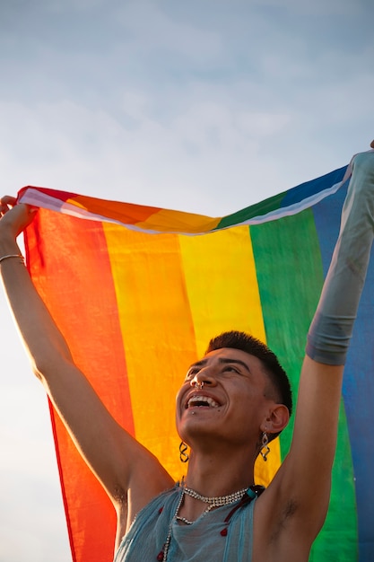 People enjoying the celebrations of the pride month