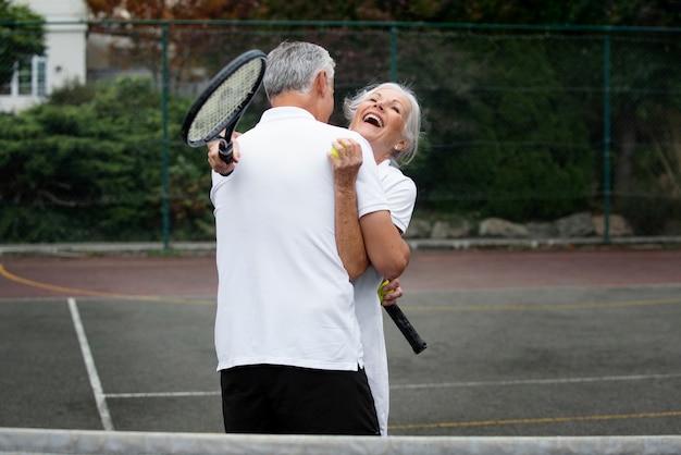 Free photo people having happy retirement activity