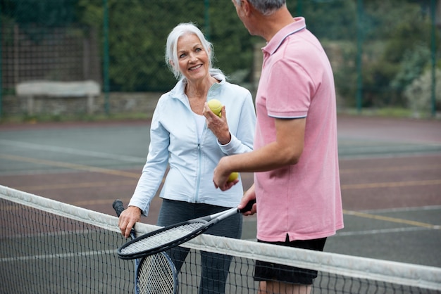 People having happy retirement activity